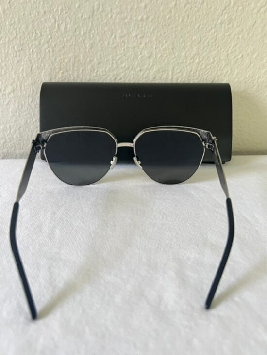 YSL Saint Laurent Silver Metal Womens Sunglasses SL M43 main image 4